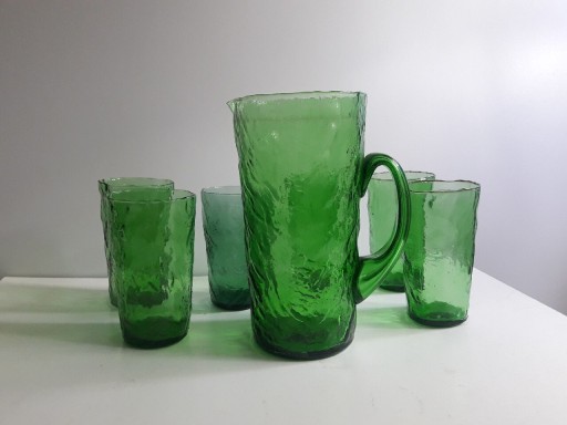 Zdjęcie oferty: Zielone szkło wazon dzban do kompotu