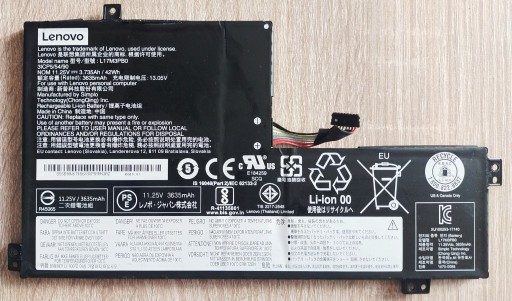 Zdjęcie oferty: Bateria do laptopa LENOVO L17M3PB0 sprawna 88%