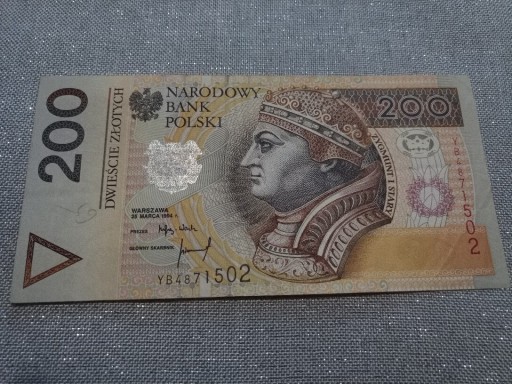 Zdjęcie oferty: 200zł banknot 1994 rok seria YB