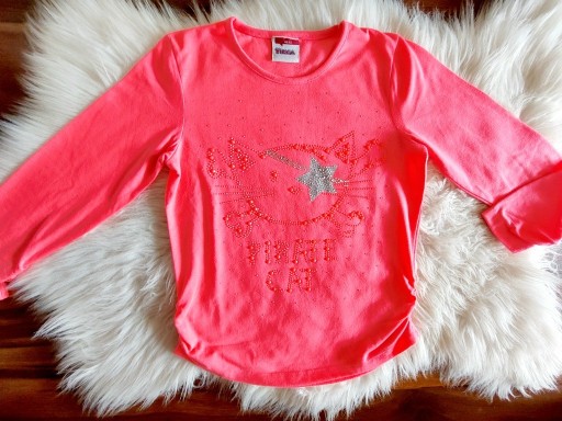 Zdjęcie oferty: Różowa neonowa bluzka dziewczęca - 146/152 cm