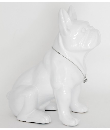 Zdjęcie oferty: Buldog francuski - biała figurka, ceramika