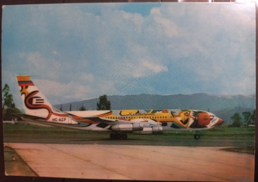 Zdjęcie oferty: Pocztówka Ecuatoriana De Aviacion Airlines Jet 720