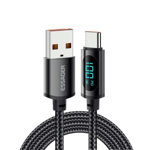 Zdjęcie oferty: Przewód ładowania 2m LED - USB-USB-C kabel Essager