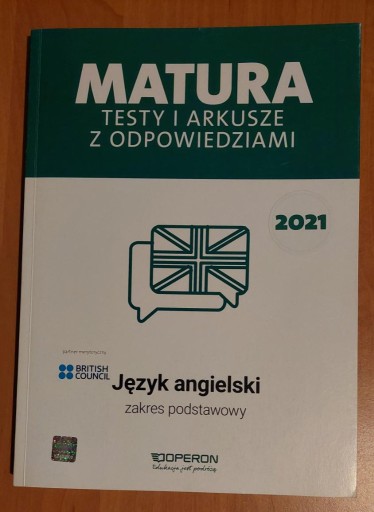 Zdjęcie oferty: Matura język angielski 2021 test i arkusze z odp.