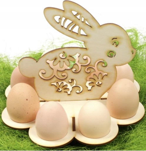 Zdjęcie oferty: Zajączek podstawka na jajka z drewna figurka 20 cm