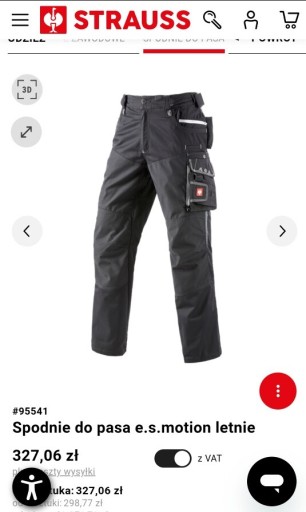 Zdjęcie oferty: Spodnie STRAUSS e.s.motion  letnie, męskie,nowe,rozmiar 52-50% TANIEJ