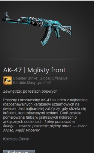 Zdjęcie oferty: AK-47 Mglisty front CS GO CS2 SKIN