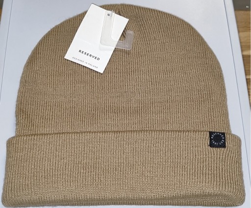 Zdjęcie oferty: Czapka Zimowa Unisex Reserved Ciemny Beż Nowa z Metkami [2]