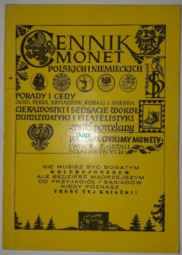 Zdjęcie oferty: Cennik Monet Polskich I Niemieckich - Śliwowski H.