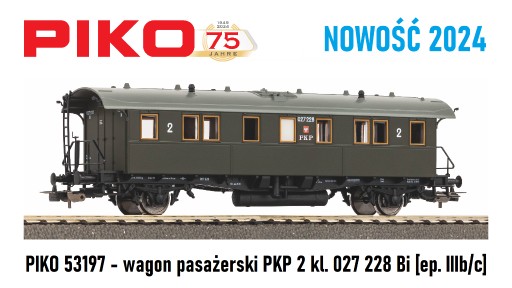Zdjęcie oferty: PIKO 53197 - wagon pasażerski PKP - NOWOŚĆ 2024