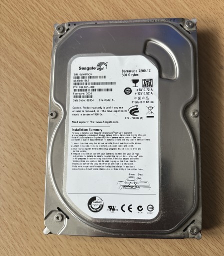 Zdjęcie oferty: Dysk HDD do komputera PC 500 GB Seagate Barracuda