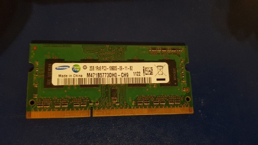 Zdjęcie oferty: Ram do laptopa DDR3 SODIMM 2GB, 1333MHz, CL9 