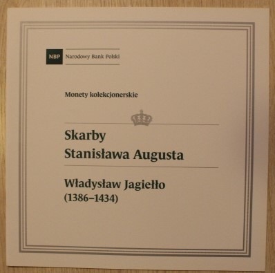 Zdjęcie oferty: FOLDER DO 50 zł i 500 zł 2015 Władysław Jagiełło