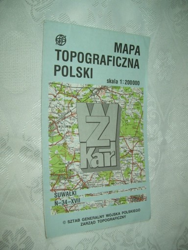Zdjęcie oferty: MAPA TOPOGRAFICZNA POLSKI - SUWAŁKI- 1: 200 000 - Z Prl-u