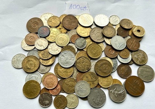 Zdjęcie oferty: Zestaw monet ze świata 100sztuk