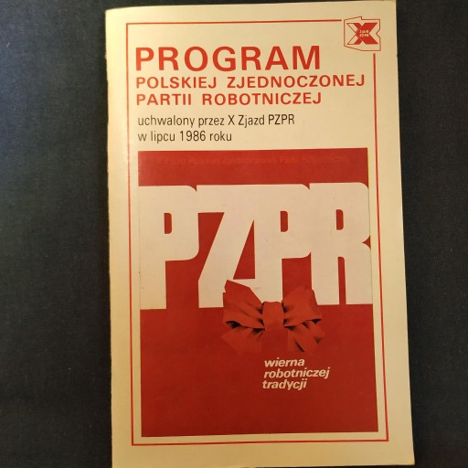 Zdjęcie oferty: Program PZPR 1986