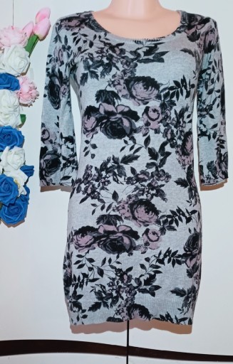 Zdjęcie oferty: Swetrowa Sukienka Tunika w kwiaty Mohito M (38)