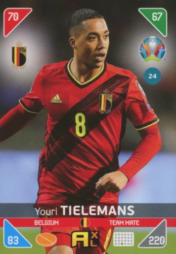 Zdjęcie oferty: Karta Euro 2020 KICK OFF Youri Tielemans (nr. 24)