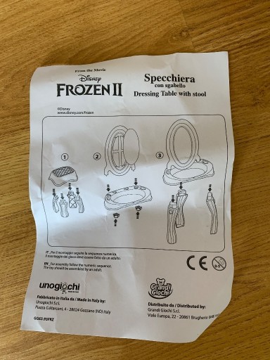 Zdjęcie oferty: toaletka FROZEN 