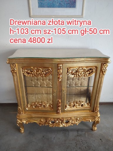 Zdjęcie oferty: Witryna serwantka zlota