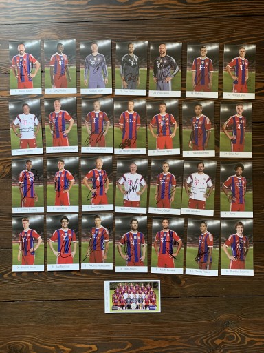 Zdjęcie oferty: Autografy drużyny Bayern Monachium 2014/2015 