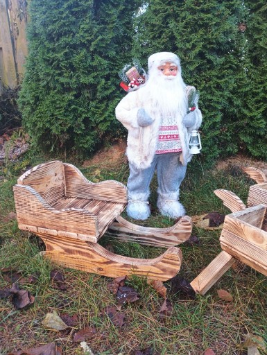 Zdjęcie oferty: Sanki sanie drewniane dekoracje ogrodowe 