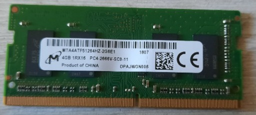 Zdjęcie oferty: RAM Micron DDR4 4GB Do laptopa SODIMM
