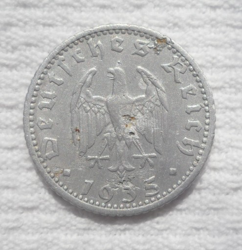 Zdjęcie oferty: 50 fenigów reichspfennig 1935 E  Muldenhütten Saks