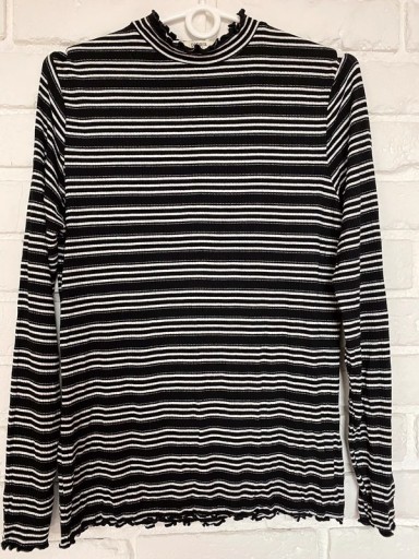 Zdjęcie oferty: Czarny biały srebrny sweter bluzka XL 89%wiskoza