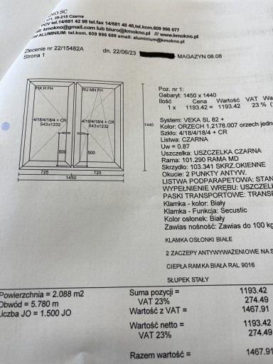 Zdjęcie oferty: Okna veka sl 82+