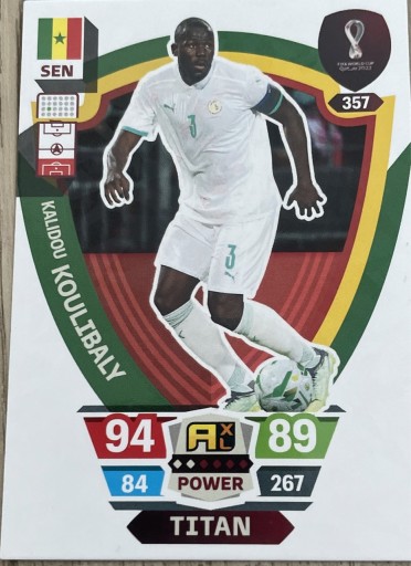 Zdjęcie oferty: Karta Kalidou Koulibaly Panini 2022 Qatar