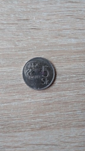 Zdjęcie oferty: Moneta Slovenská Republika 5 koron  Biatec 1993