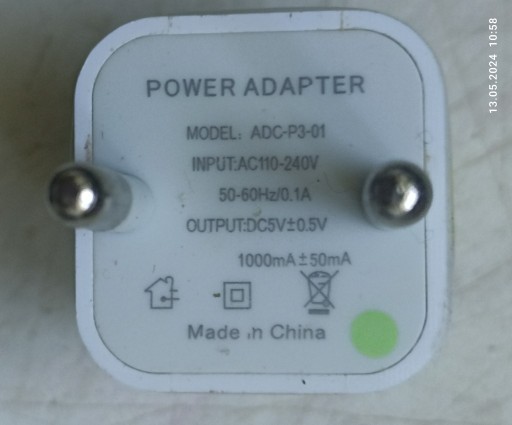 Zdjęcie oferty: -Power Adaptor USB Model: ADC-P3-01-IPHONE=NOWY!!