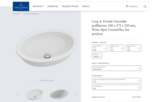 Zdjęcie oferty: Umywalka podblatowa Villeroy&Boch