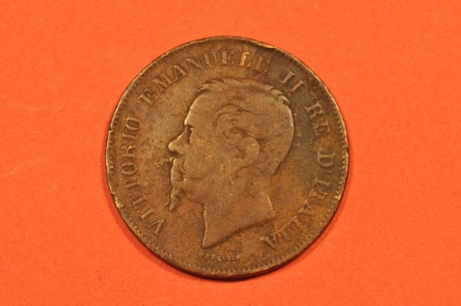 Zdjęcie oferty: 10 Włochy 5 centesimi 1861  r.  M