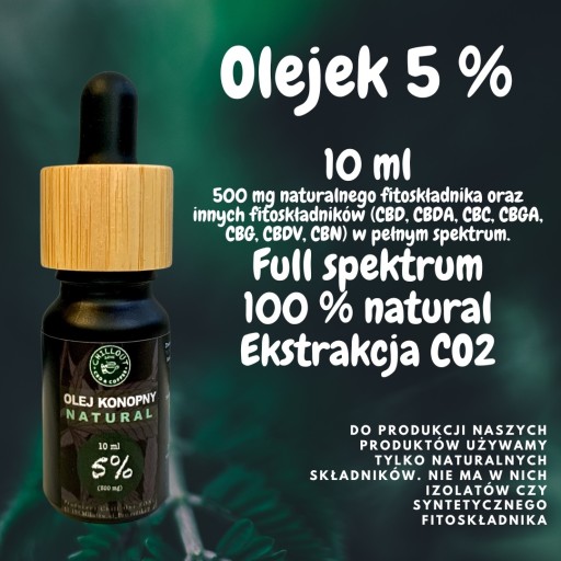 Zdjęcie oferty: Olejek Konopny CBD Full spektrum 5%