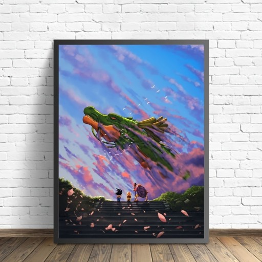 Zdjęcie oferty: CIEKAWY PLAKAT ANIME SMOK jakość:CANVA,GICLEE