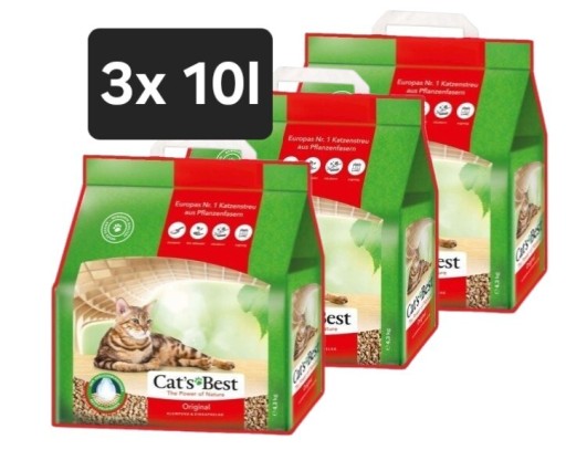 Zdjęcie oferty: Cat's Best 3x 10l + Gratis, Żwirek Kot 30l Toaleta