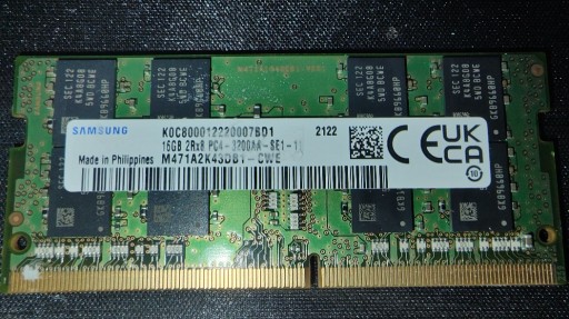 Zdjęcie oferty: RAM Samsung 16GB DDR4 2666MHz M471A2K43DB1-CWE