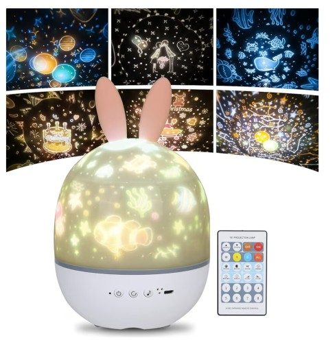Zdjęcie oferty: URAQT Projektor gwiaździstego nieba, obracany o 360°, lampka nocna LED
