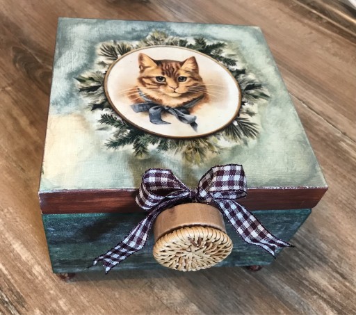 Zdjęcie oferty: Kocia szkatułka pudełko WYPRZEDAZ!!!