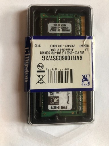 Zdjęcie oferty: Pamięć RAM DDR3 Kingston Technology KVR1066D3S7/2G
