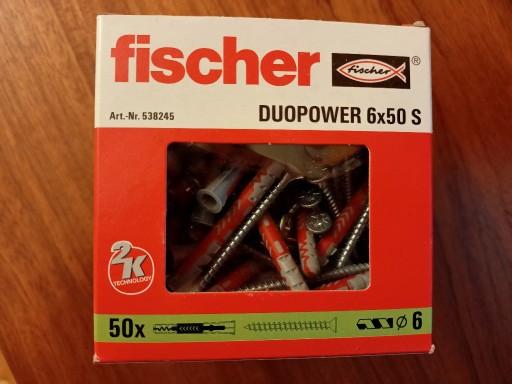 Zdjęcie oferty: Wkręty i kołki Fischer DUOPOWER 6 x 50 mm 50 szt.