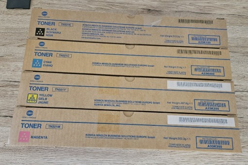 Zdjęcie oferty: Konica Minolta TN321K TN321Y TN321M TN321C zestaw! 25000stron