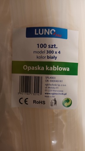 Zdjęcie oferty: OPASKI ZACISKOWE TRYTYTKI 4x300mm 100SZT