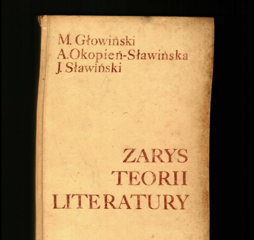 Zdjęcie oferty: Michał Głowiński i in. Zarys teorii literatury