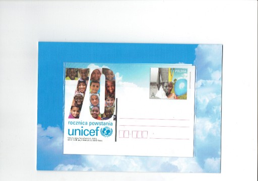 Zdjęcie oferty: Kartka pocztowa 70-LECIE UNICEF