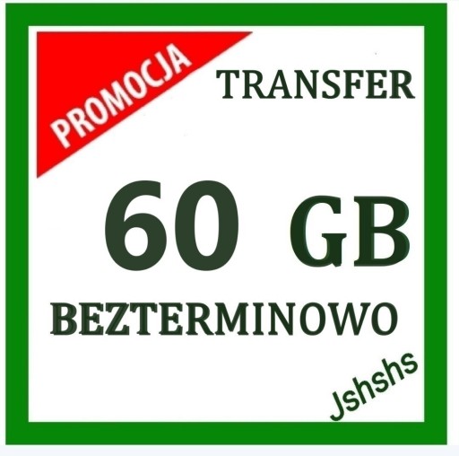 Zdjęcie oferty: TRANSFER  60 GB Chomikuj BEZTERMINOWO