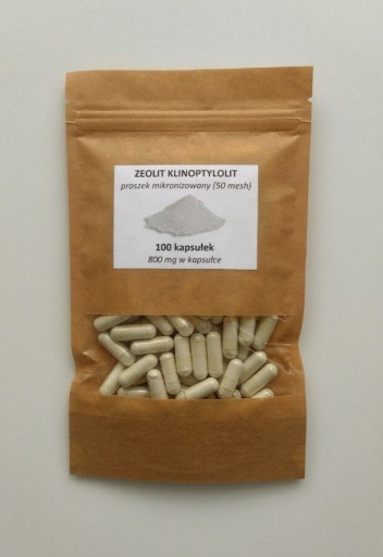 Zdjęcie oferty: Zeolit klinoptylolit 100 kapsułek po 800 mg 