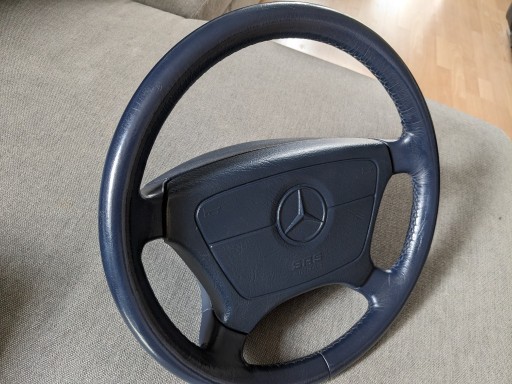 Zdjęcie oferty: Kierownica W140 R129 skóra niebieska